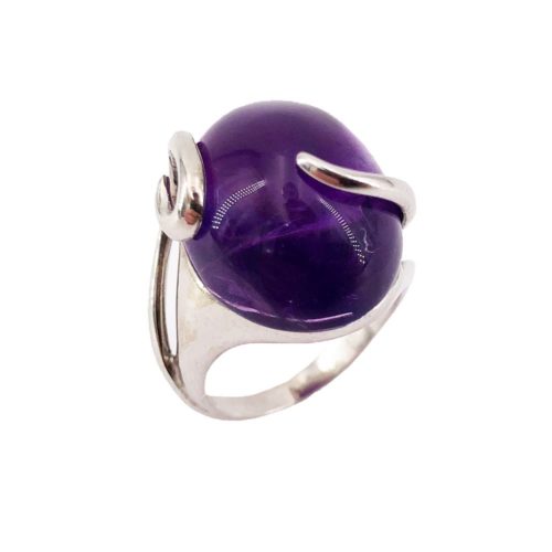 bague améthyste argent