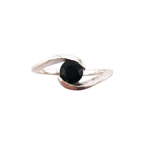 bague onyx noir argent