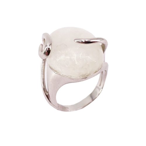 bague pierre de lune argent