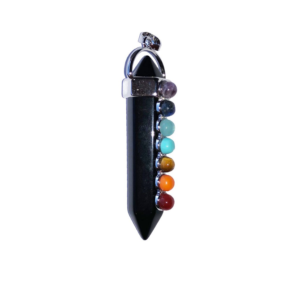 pendentif onyx 7 chakras pointe longue pendentif onyx 7 chakras pointe longue