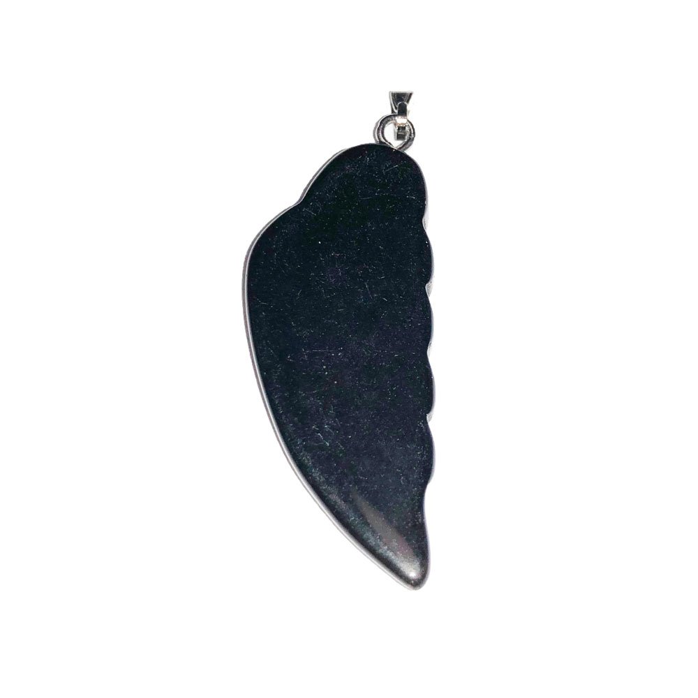 pendentif agate noire aile d'ange pendentif agate noire aile d'ange