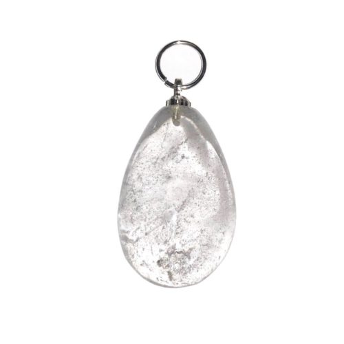 pendentif cristal de roche goutte d'eau