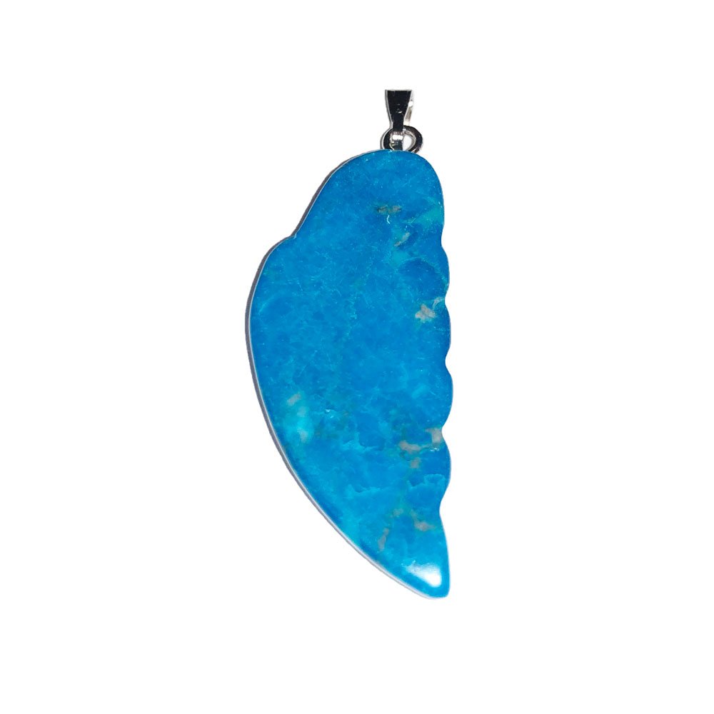 pendentif howlite bleue aile d'ange pendentif howlite bleue aile d'ange