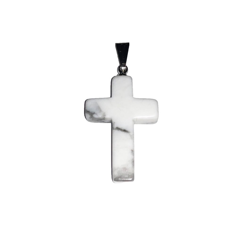 pendentif howlite croix pendentif howlite croix