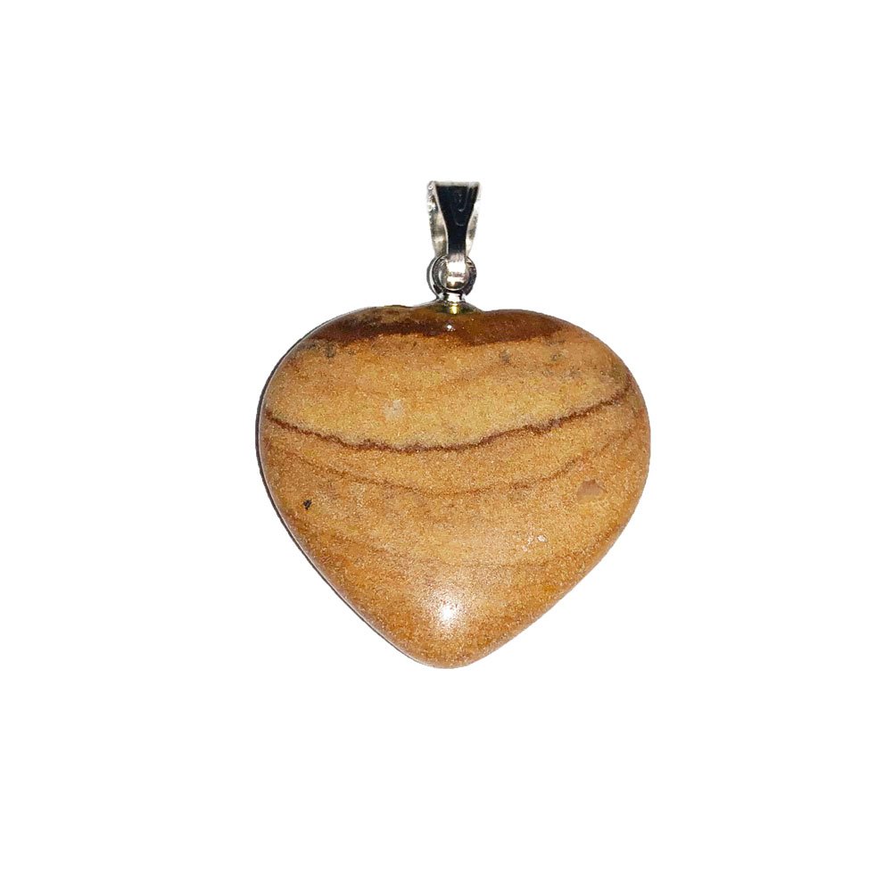 pendentif jaspe paysage coeur pendentif jaspe paysage coeur