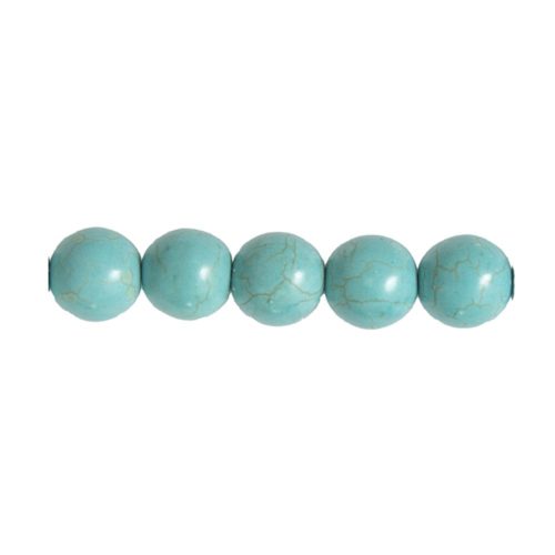 perle ronde howlite bleue 10mm