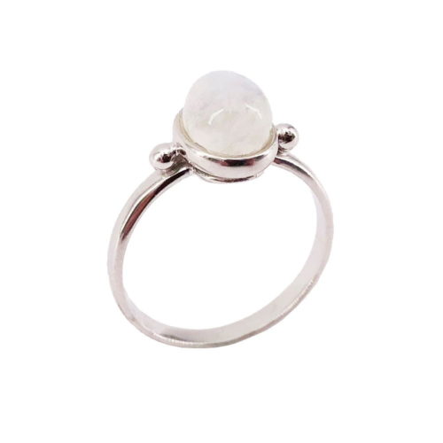 bague pierre de lune argent