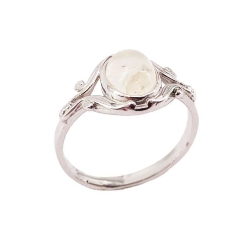 bague pierre de lune argent