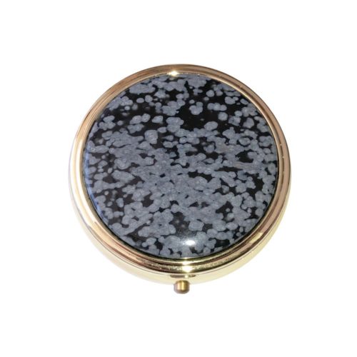 boite à pilules obsidienne neige