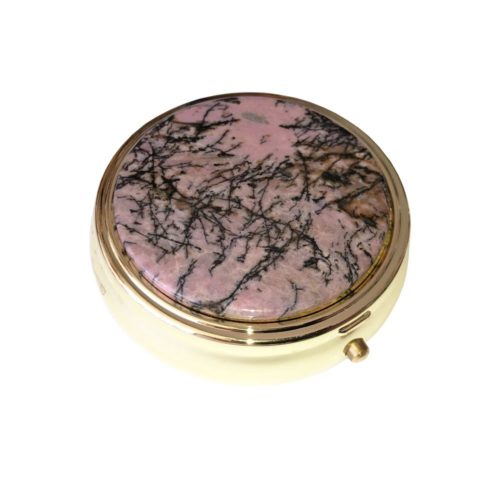 boite à pilules rhodonite