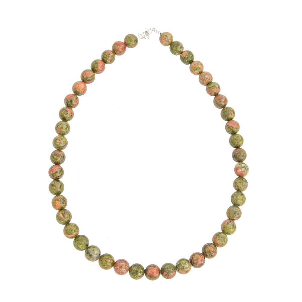 collier-epidote-pierres-boules-10mm-01 collier épidote 10mm