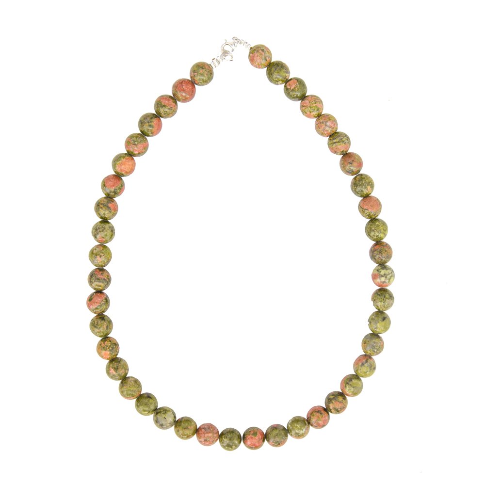 collier-epidote-pierres-boules-10mm-02 collier épidote 10mm