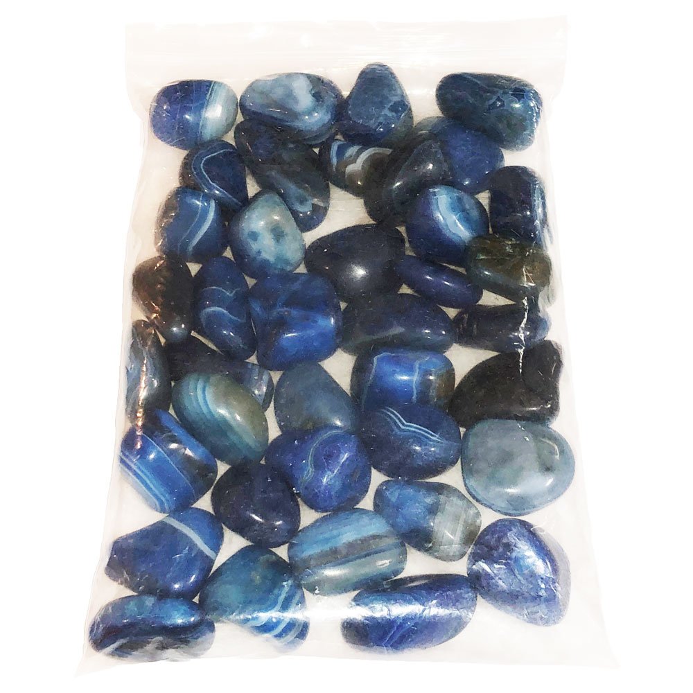 sachet pierres roulées agate bleue 1kg sachet pierres roulées agate bleue 1kg