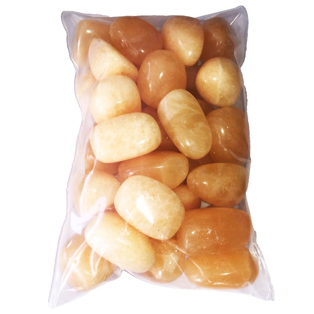 sachet-pierres-roulees-calcite-orange-500grs sachet pierre calcite orange