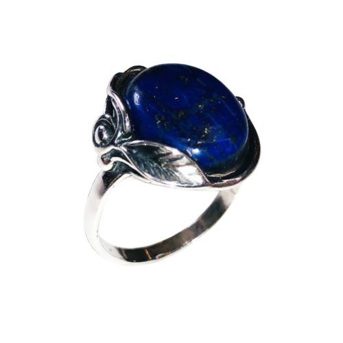 bague lapis lazuli argent rhodié