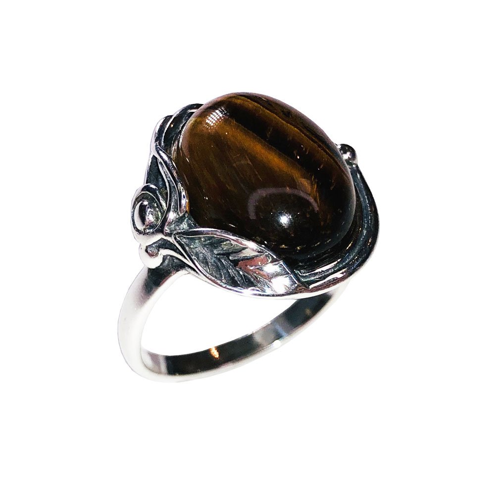 bague oeil de tigre argent rhodié bague oeil de tigre argent rhodié