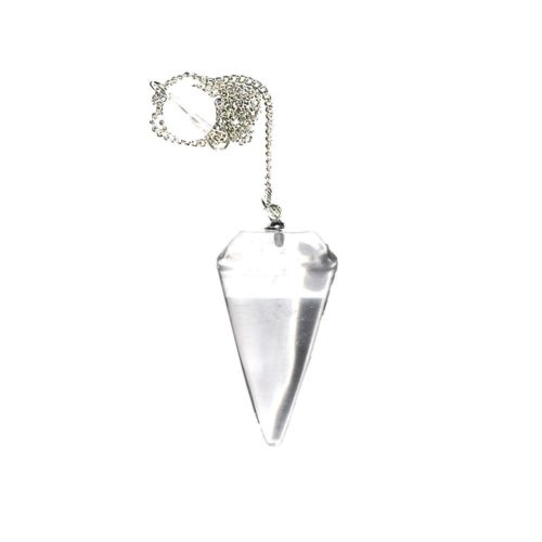 pendule cristal de roche cone