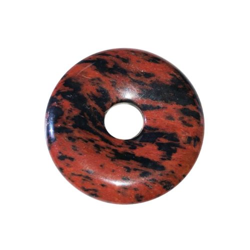 pi chinois donut obsidienne acajou 30mm