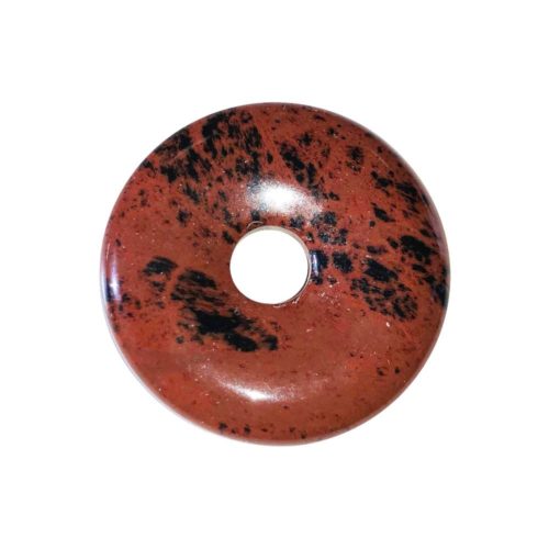 pi chinois donut obsidienne acajou 30mm