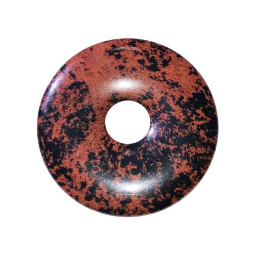 pi chinois donut obsidienne acajou 40mm