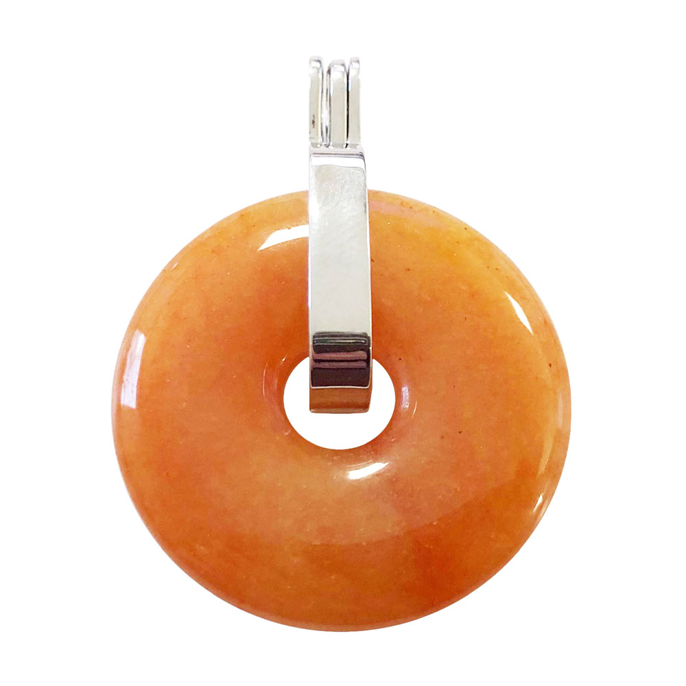 pendentif-aventurine-rouge-pi-chinois-donut-support-universel-argente-30mm pendentif aventurine rouge pi chinois