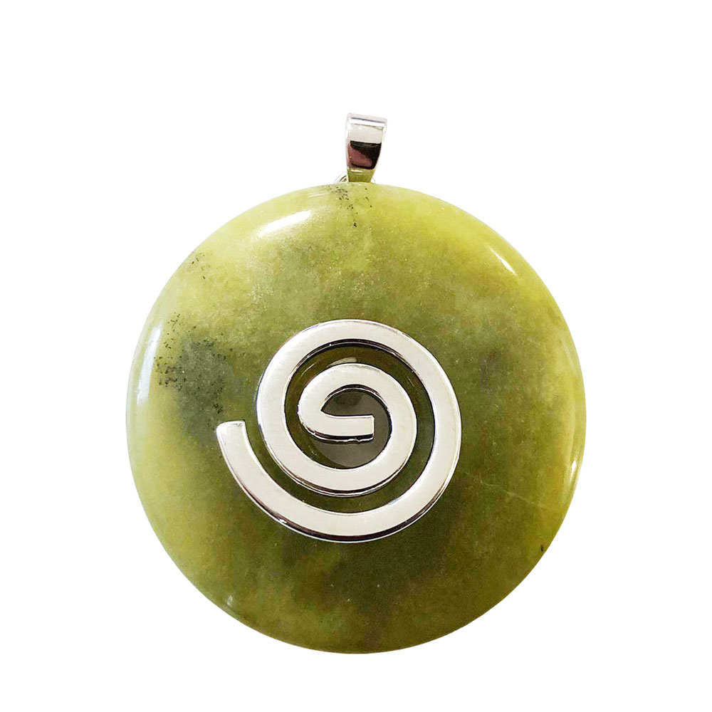 pendentif-jade-de-burma-pi-chinois-donut-spirale-argentee-40mm pendentif jade de burma pi chinois