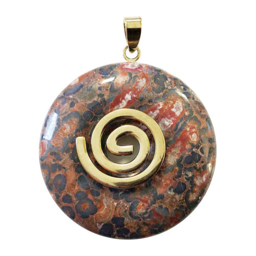 pendentif jaspe léopard pi chinois