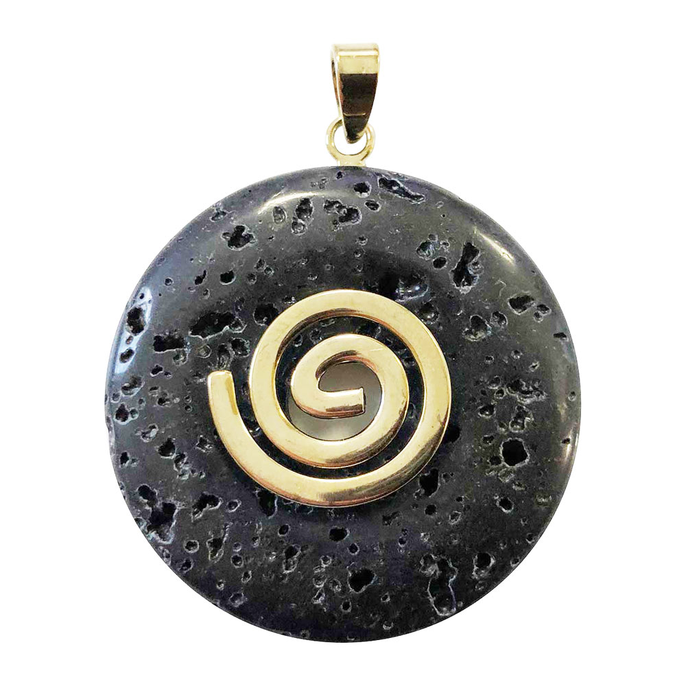 pendentif-pierre-de-lave-pi-chinois-donut-spirale-doree-40mm pendentif pierre de lave pi chinois