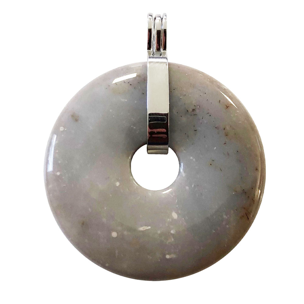 pendentif-silex-pi-chinois-donut-support-universel-argente-40mm pendentif silex pi chinois