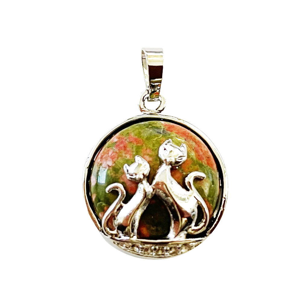 pendentif-unakite-chat-01 pendentif unakite chat