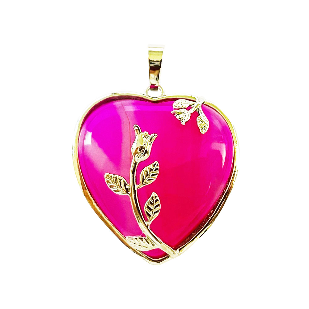 pendentif-agate-rose-coeur-fleuri-01 Pendentif Agate rose Coeur fleuri