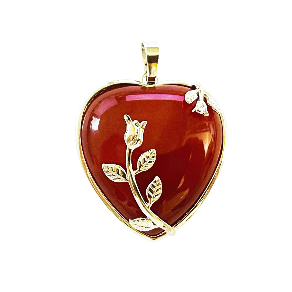 pendentif-cornaline-coeur-fleuri-01 Pendentif Cornaline Coeur fleuri
