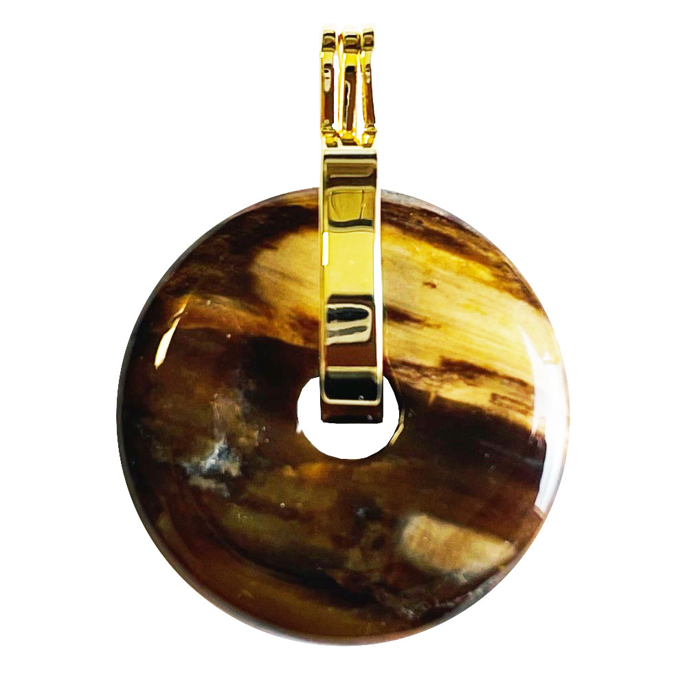 pendentif-pi-chinois-donut-bois-petrifie-support-universel-dore-30mm Pendentif Bois pétrifié - PI chinois ou Donut