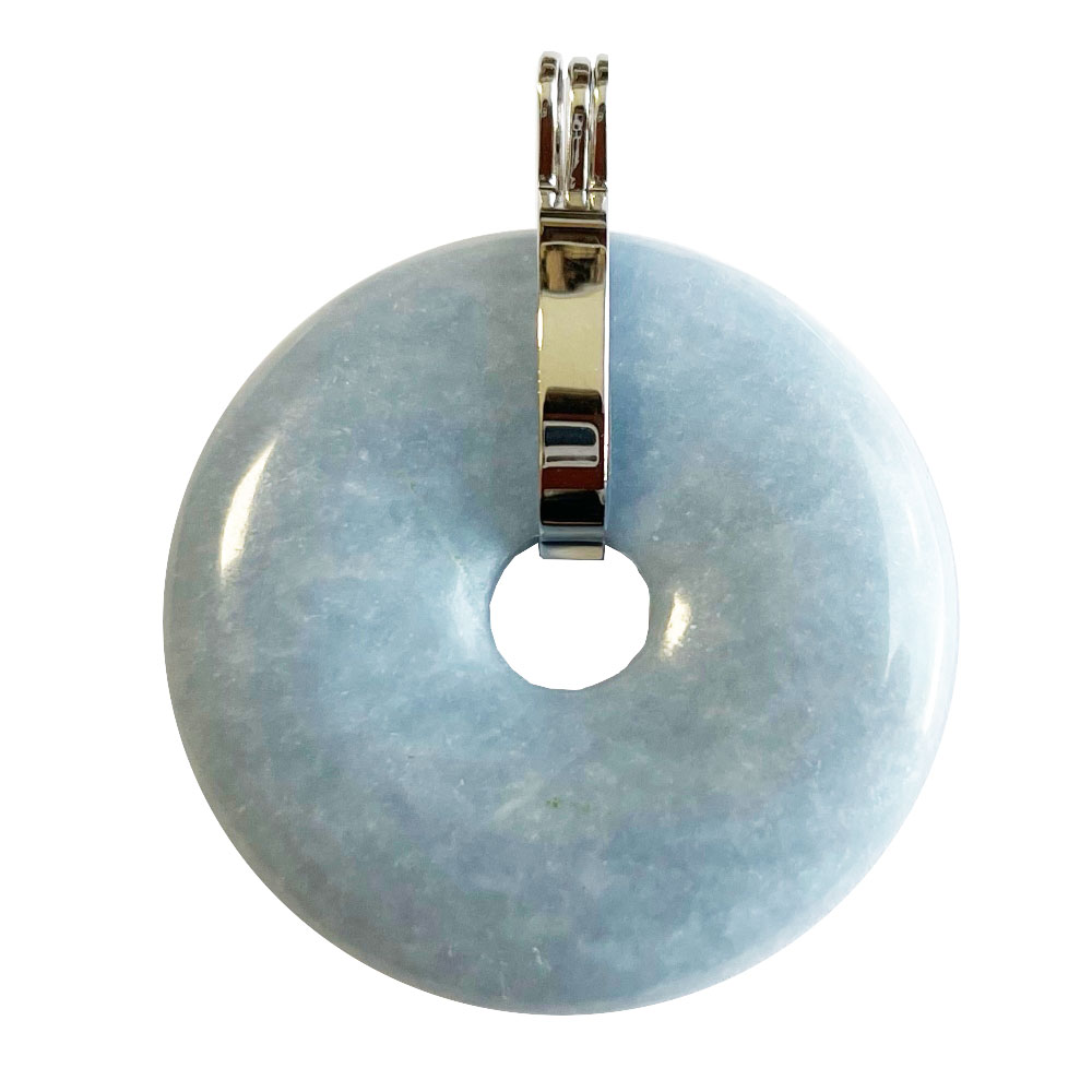 pendentif-pi-chinois-donuts-angelite-40mm-support-universel-argente Pendentif Angélite - PI chinois ou Donut