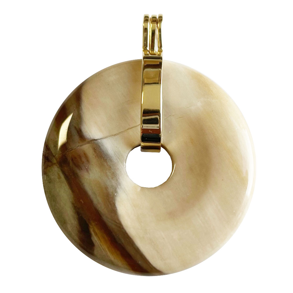 pendentif-pi-chinois-donuts-bois-petrifie-40mm-support-universel-dore Pendentif Bois pétrifié - PI chinois ou Donut