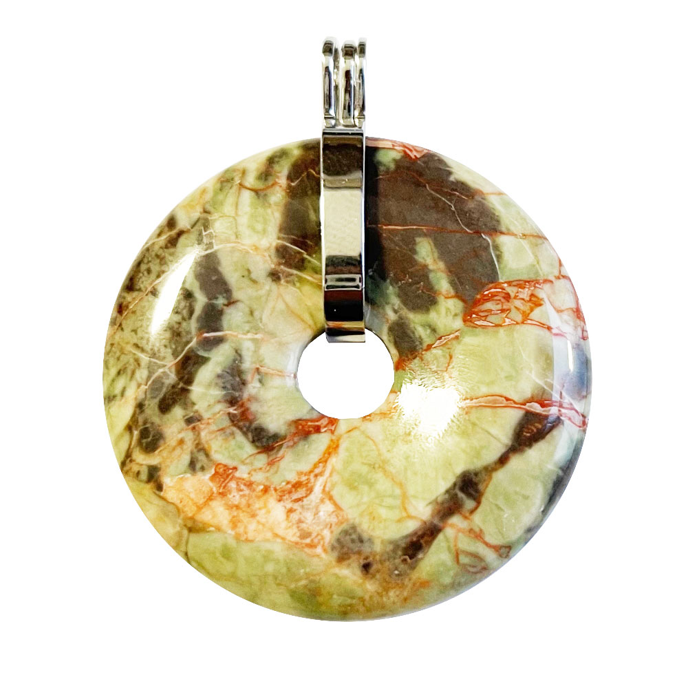 pendentif-pi-chinois-donuts-rhyolite-de-fleur-40mm-support-universel-argente Pendentif Rhyolite de Fleur - PI chinois ou Donut