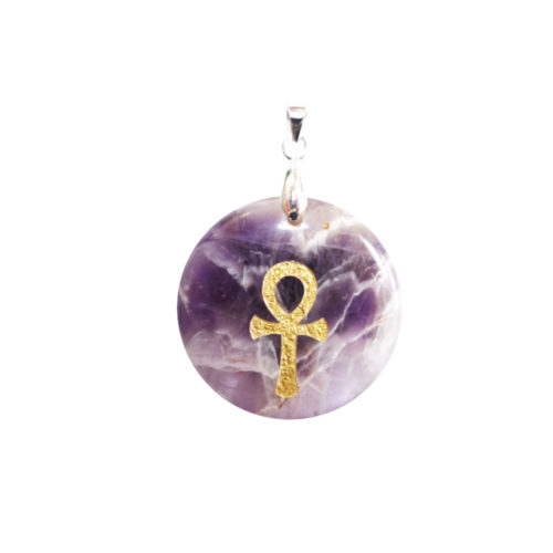 pendentif amethyste croix égyptienne