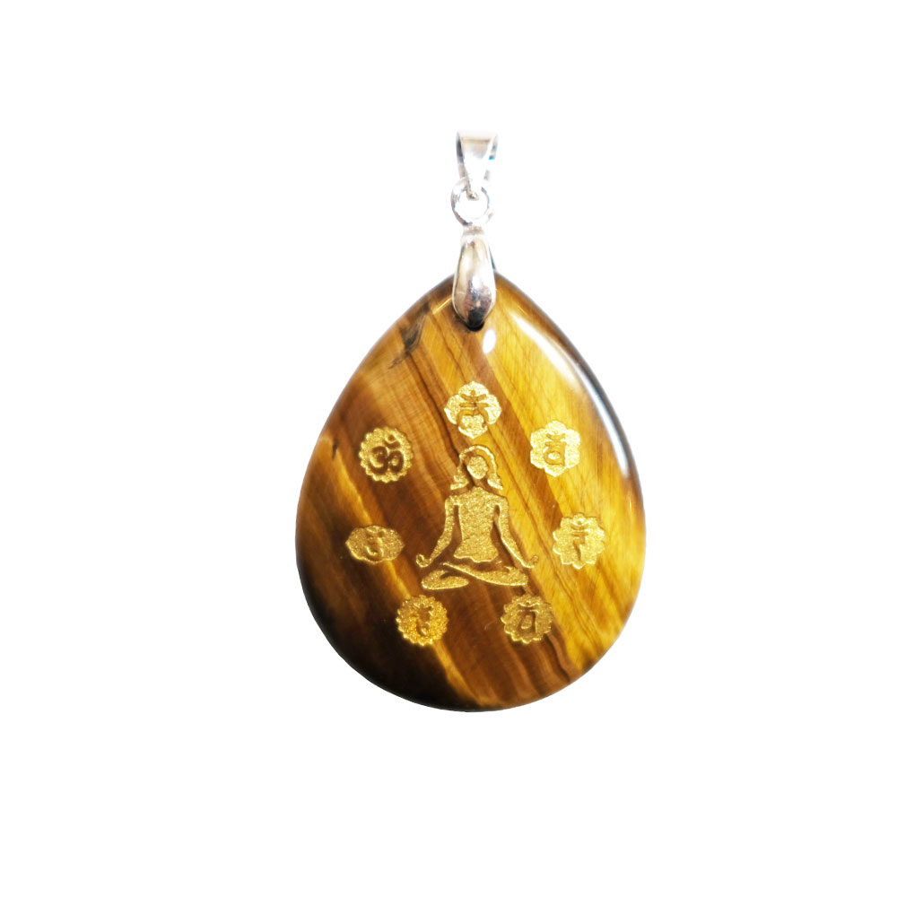 pendentif-oeil-de-tigre-yoga-7-chakras-01 pendentif oeil de tigre yoga 7 chakras