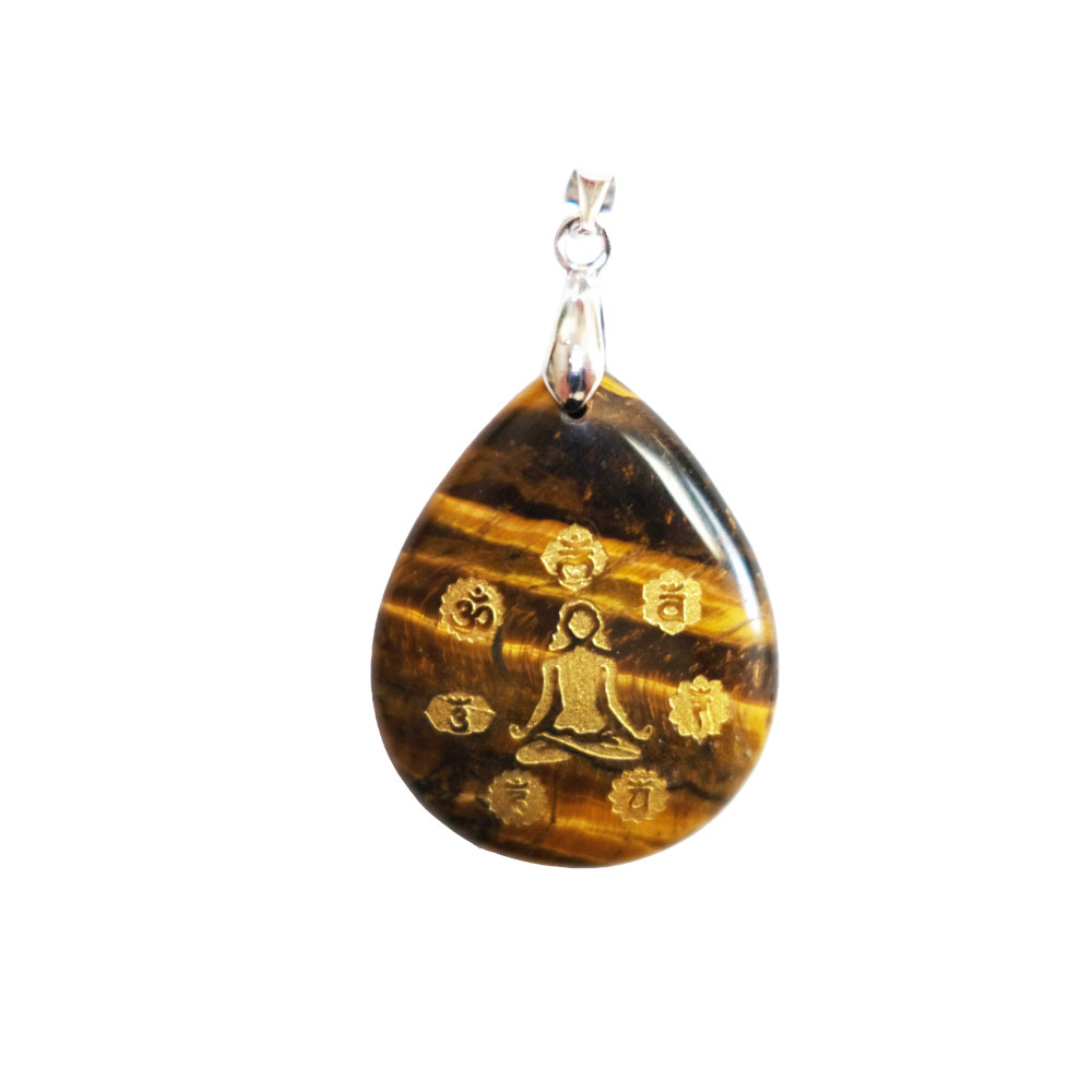 pendentif-oeil-de-tigre-yoga-7-chakras-02 pendentif oeil de tigre yoga 7 chakras