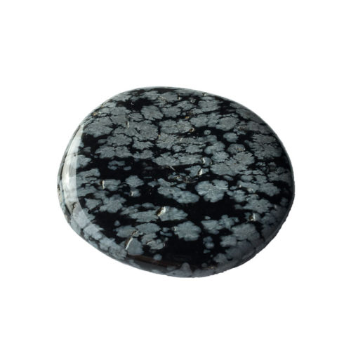 Pierre plate Obsidienne neige