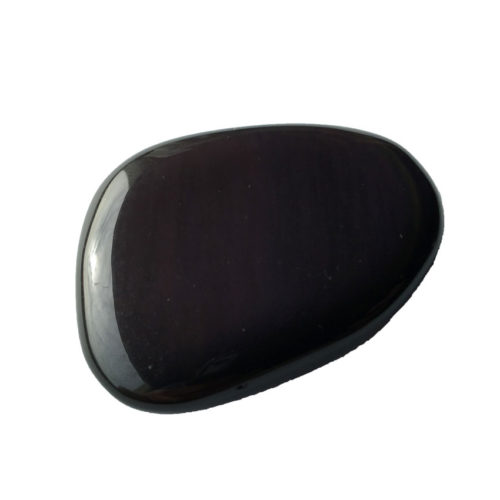 pierre plate obsidienne noire