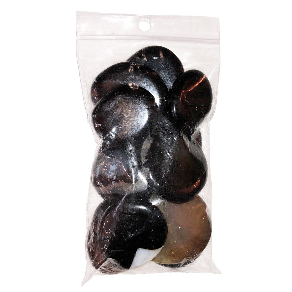 sachet-pierres-plates-agate-noire-250grs sachet pierres plates agate noire