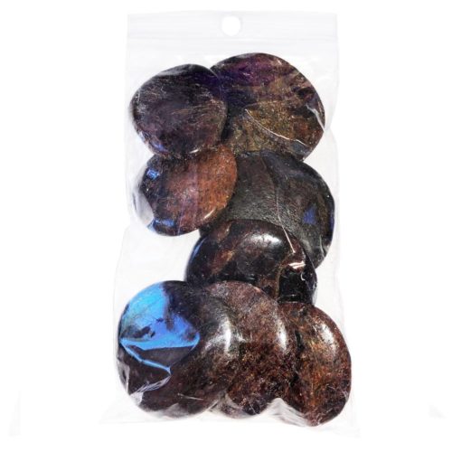 sachet pierres plates grenat rouge