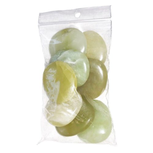 sachet pierres plates jade vert