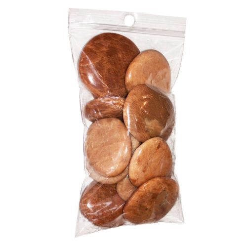 sachet pierres plates pierre de lune orangée