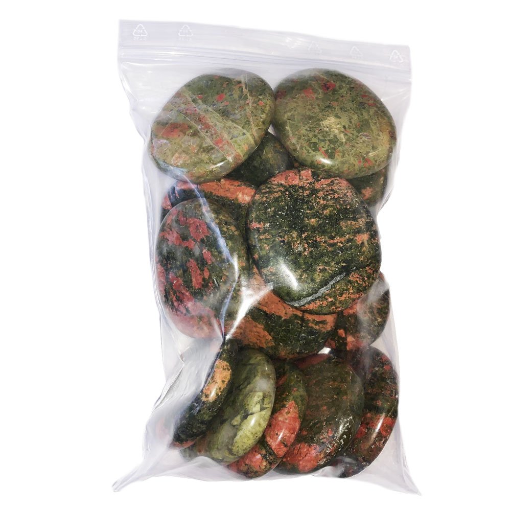 sachet-pierres-plates-unakite-500grs sachet pierres plates unakite