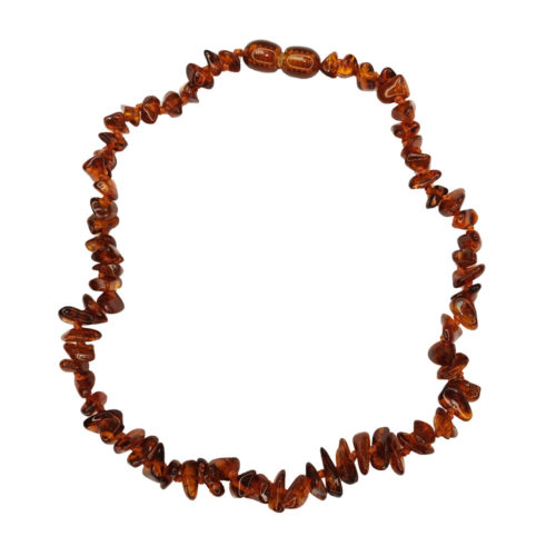 collier ambre cognac pour enfant