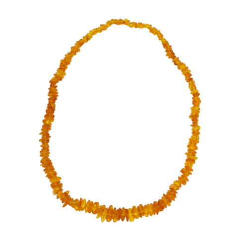 collier ambre jaune baroque 60cm
