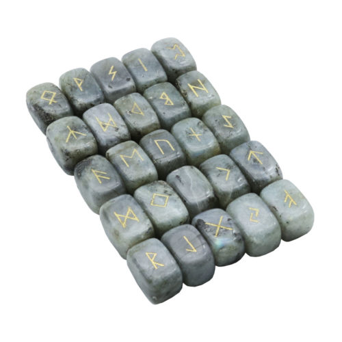 jeu de 25 runes labradorite