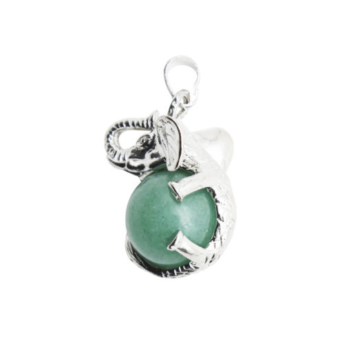 pendentif aventurine verte elephant